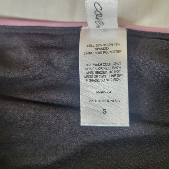 Salt & Cove Women Two Piece Lilac & Black Tankini Swimsuit Set Size S - Picture 6 of 14